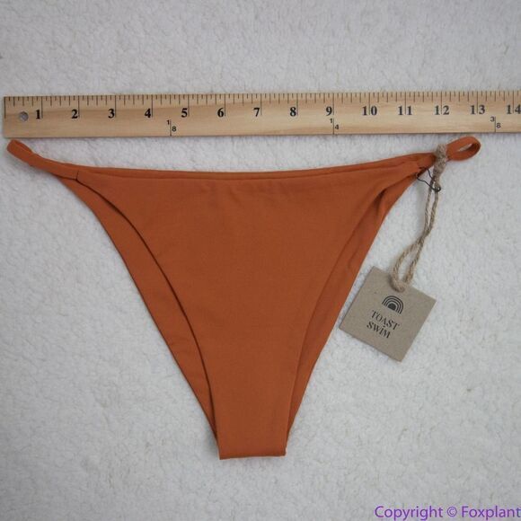 NEW Toast Swim Free People String Bikini Bottom in rusty red, M - Picture 5 of 15